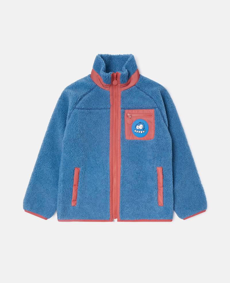 Stella McCartney - Fleece mit Monster-Stickerei, Azurblau, Größe: 4 von Stella McCartney