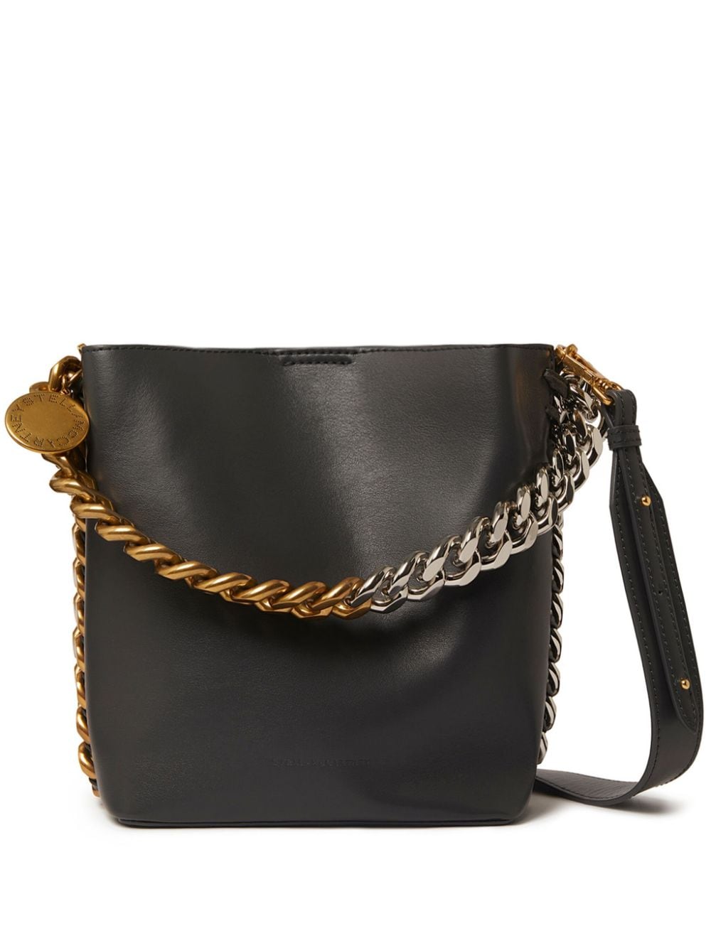 Stella McCartney Frayme Schultertasche mit Zierkette - Schwarz von Stella McCartney