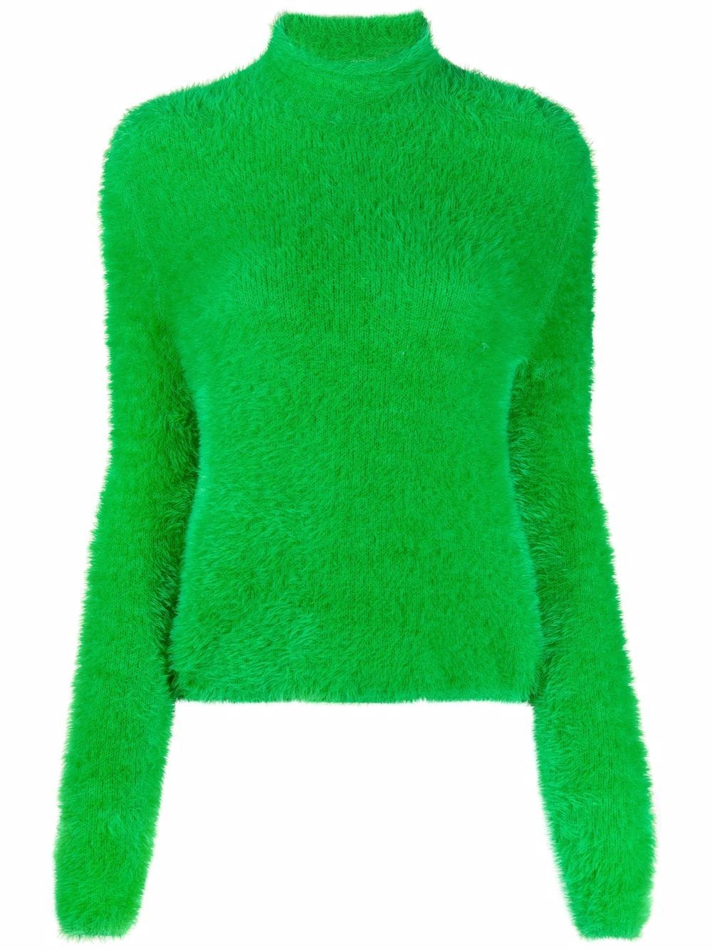 Stella McCartney Fur Free Fur Rollkragenpullover - Grün von Stella McCartney