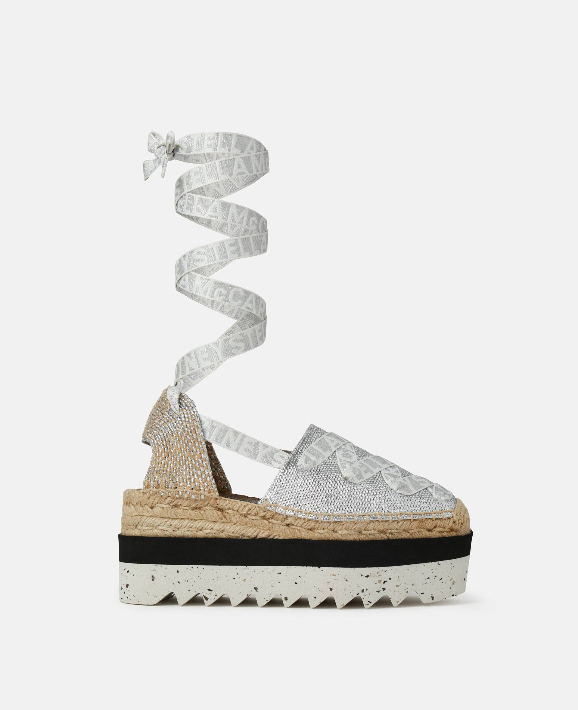 Stella McCartney - Gaia Espadrilles mit Plateausohle, Frau, Silberfarben, Größe: 37 von Stella McCartney