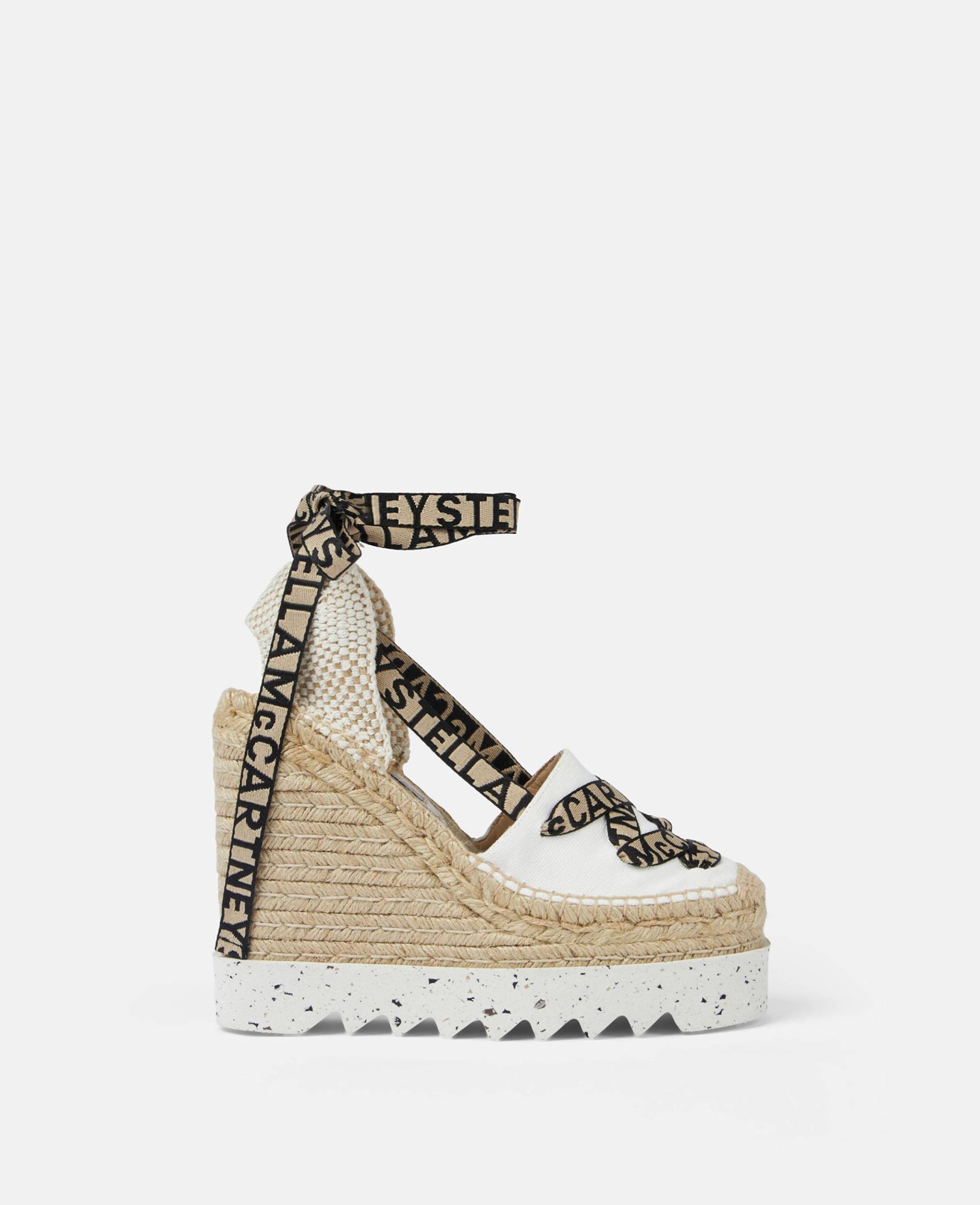 Stella McCartney - Gaia Platform Espadrille Wedges, Frau, White, Größe: 37 von Stella McCartney