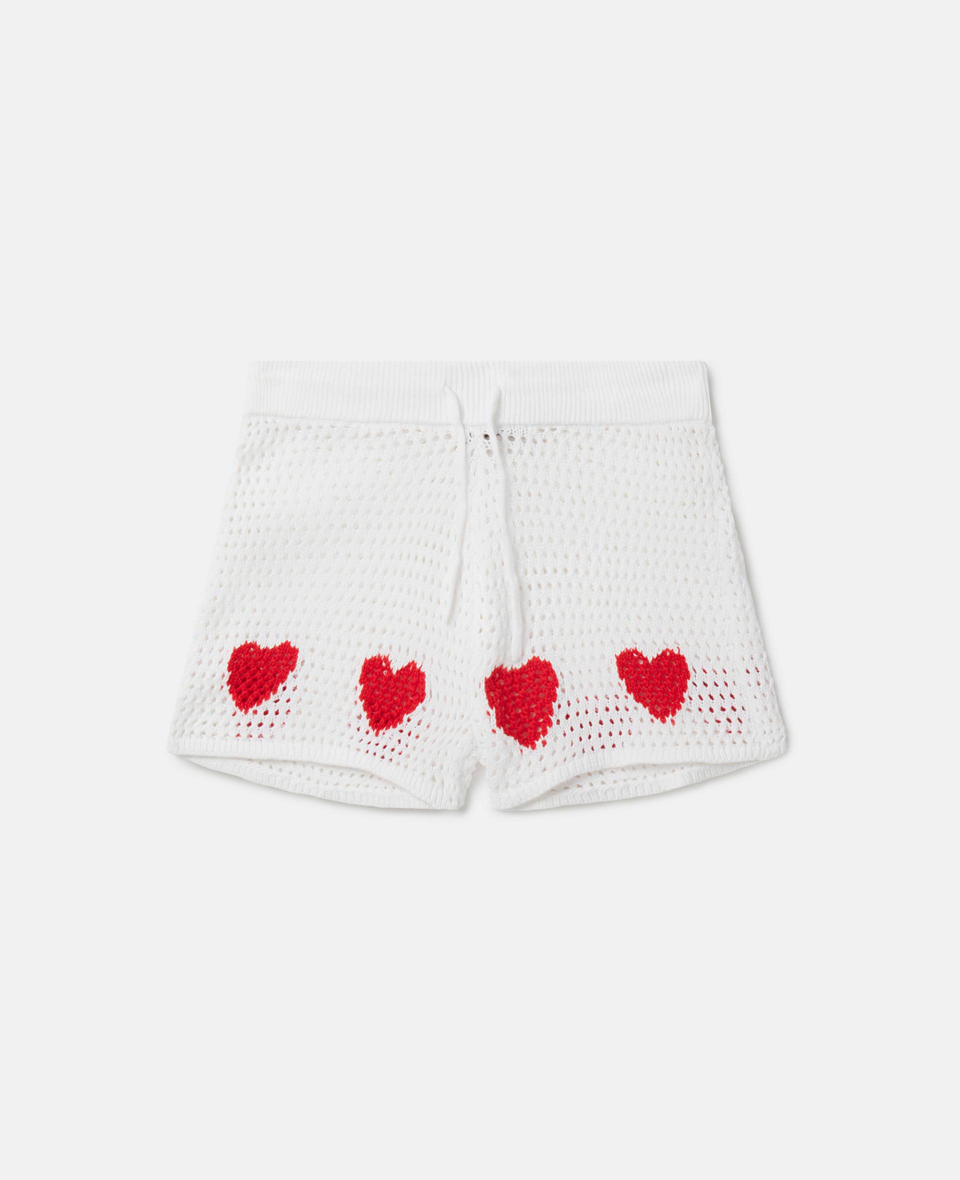 Stella McCartney - Gehäkelte Shorts mit Herz, Weiß, Größe: 5 von Stella McCartney