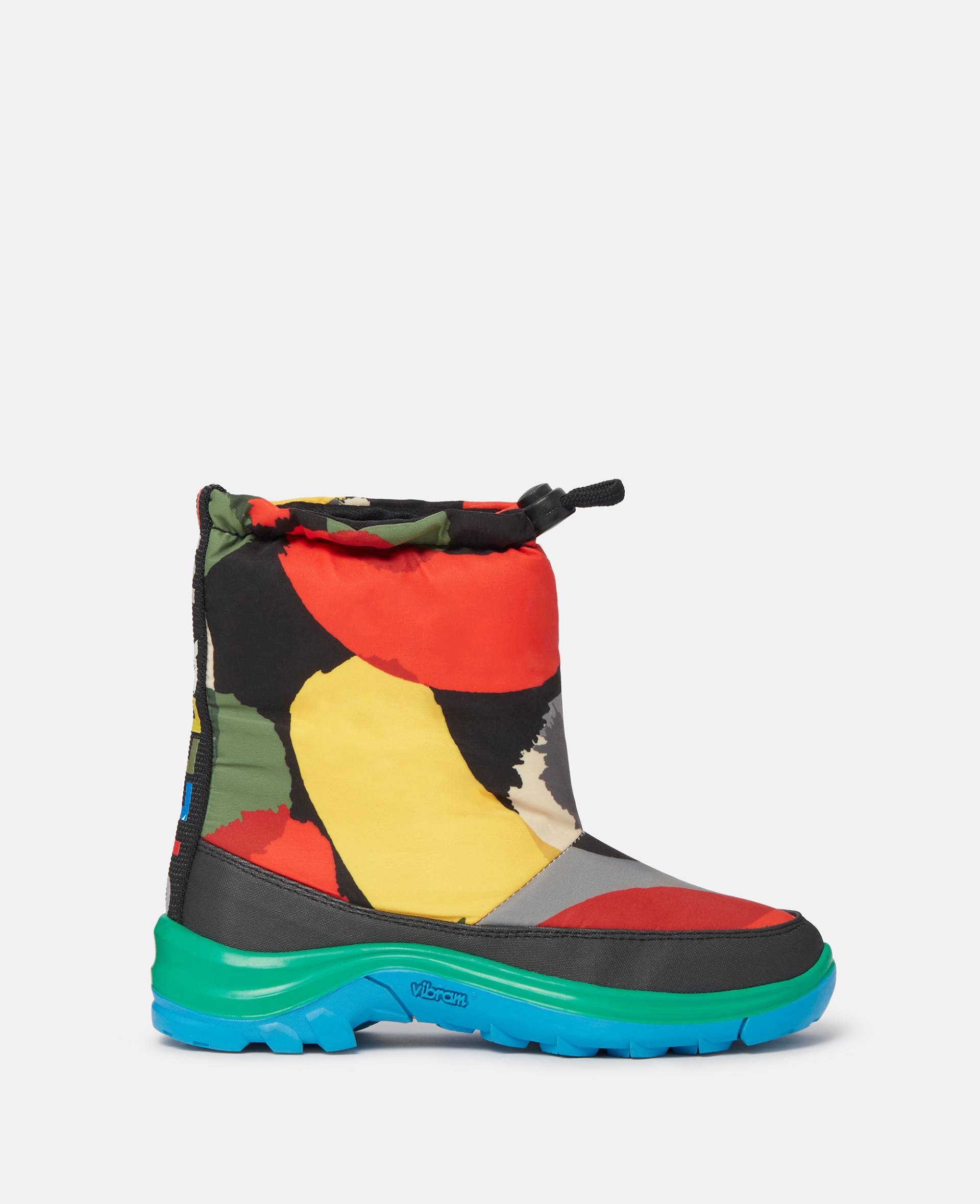 Stella McCartney - Gepolsterte Gummistiefel mit Logo-Tape und Flecken-Print, Frau, Bunt, Größe: 28 von Stella McCartney