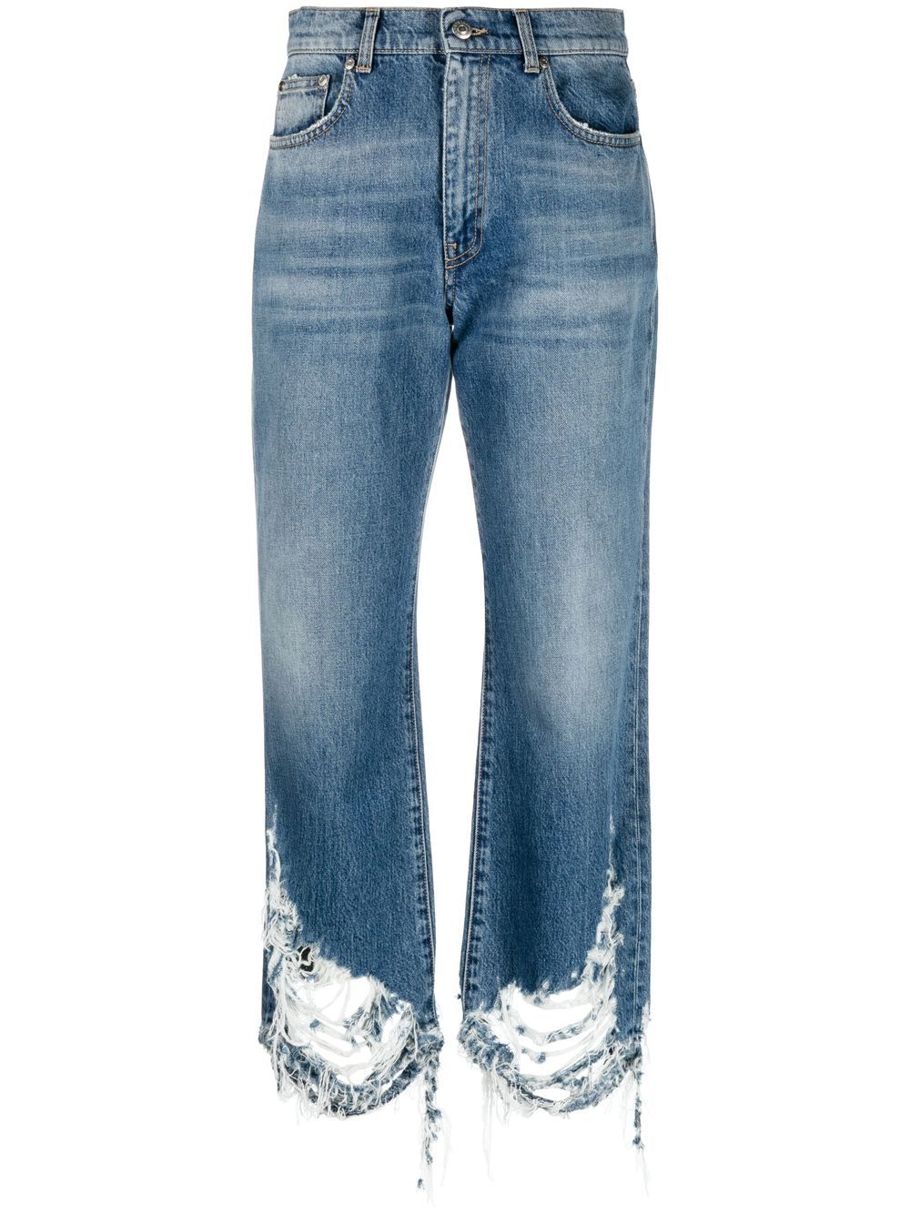 Stella McCartney Gerade Jeans im Distressed-Look - Blau von Stella McCartney