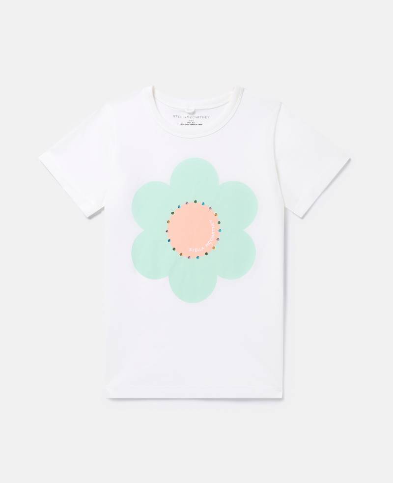 Stella McCartney - Graphic Flower T-Shirt, Frau, Pink, Größe: 10 von Stella McCartney