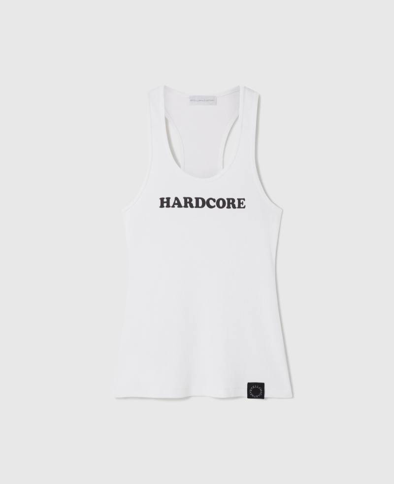 Stella McCartney - Hardcore Slogan Tanktop, Frau, Reines Weiß, Größe: XS von Stella McCartney