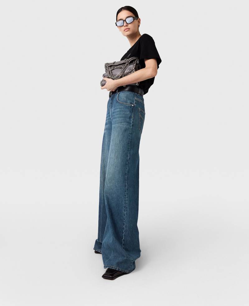 Stella McCartney - Jeans mit geradem Bein und hoher Leibhöhe, Frau, Dunkelblau, Größe: 26 von Stella McCartney