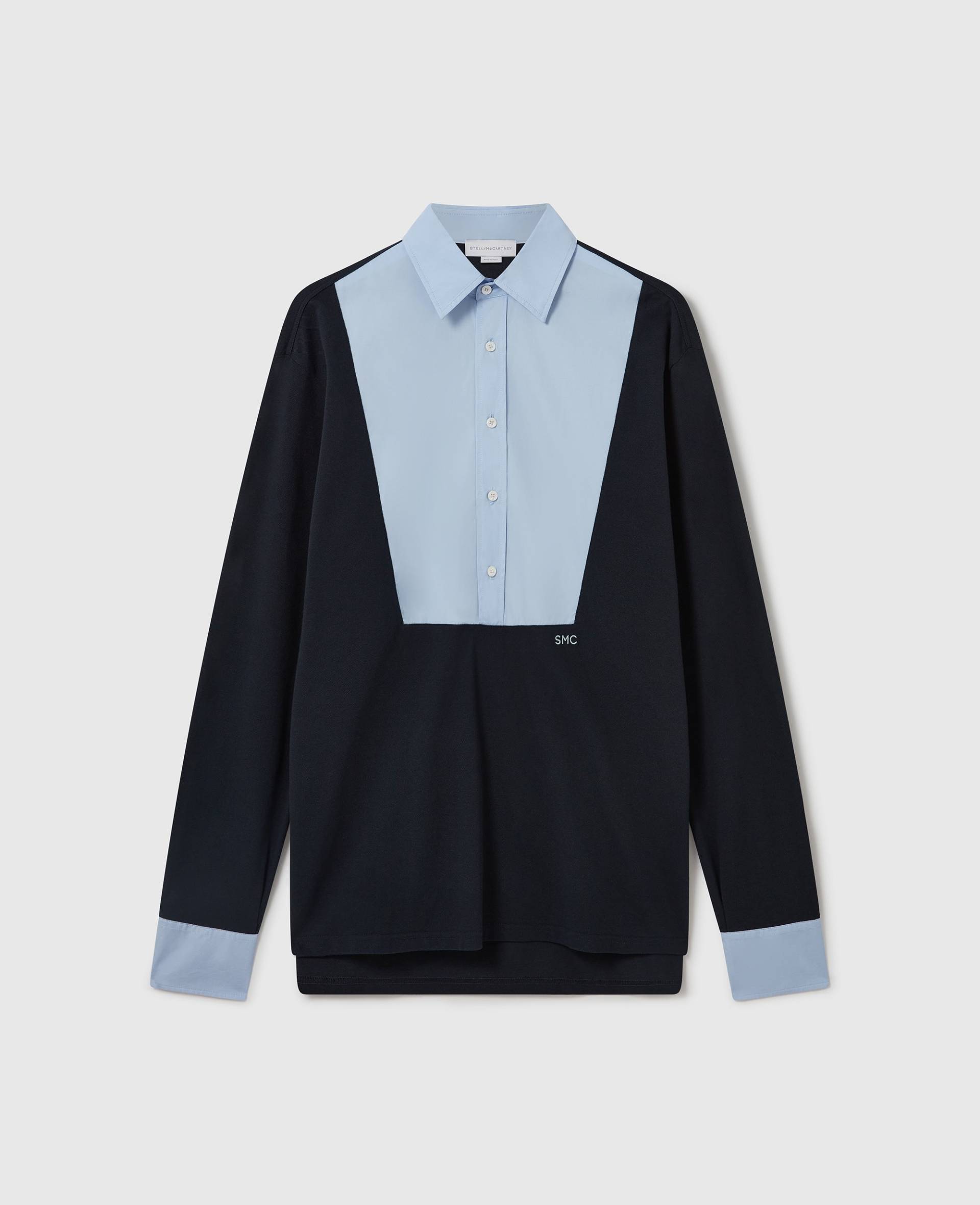 Stella McCartney - Hybrides elegantes Rugby- und Poloshirt, Frau, Marineblau, Größe: L von Stella McCartney