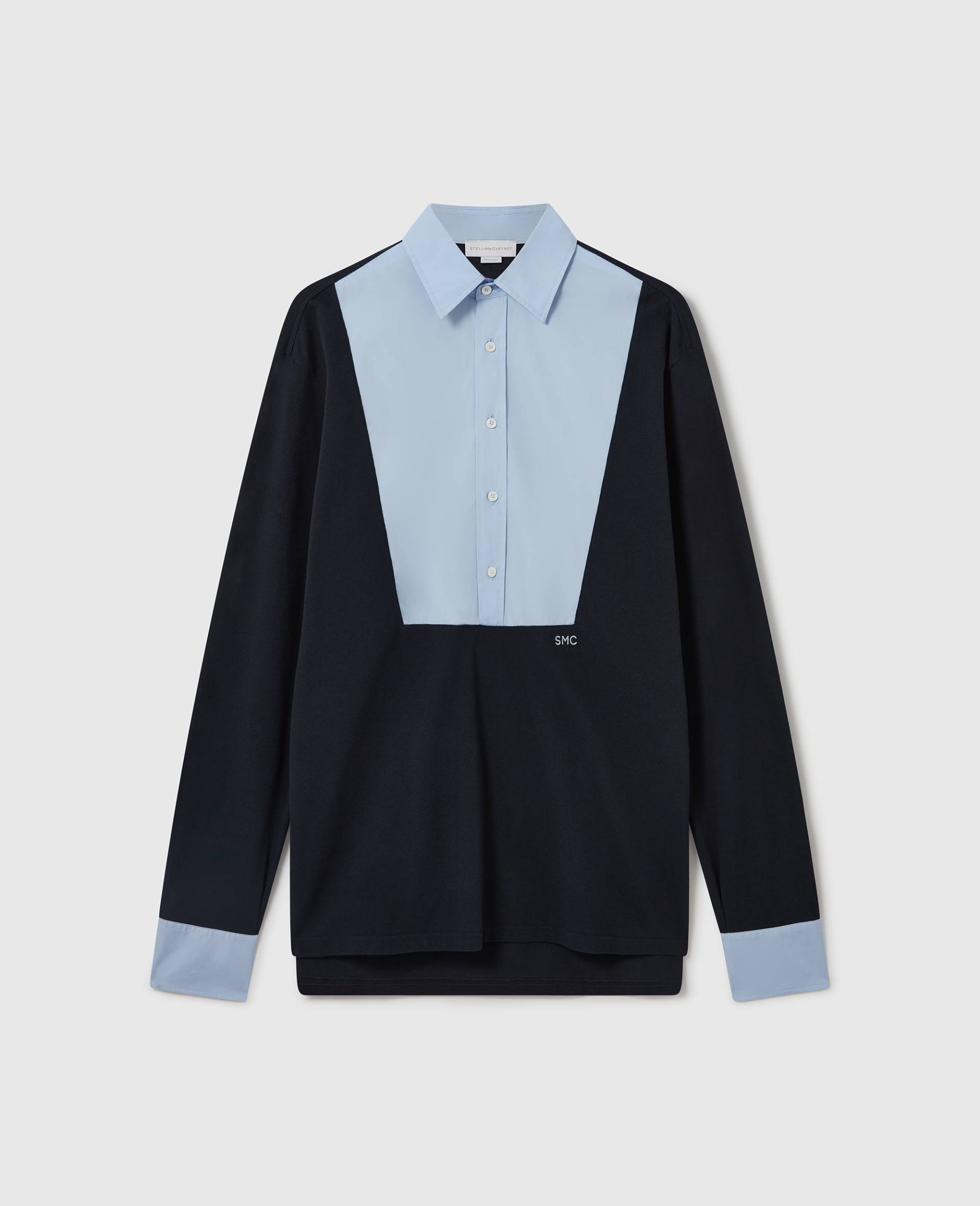 Stella McCartney - Hybrides elegantes Rugby- und Poloshirt, Frau, Marineblau, Größe: XS von Stella McCartney