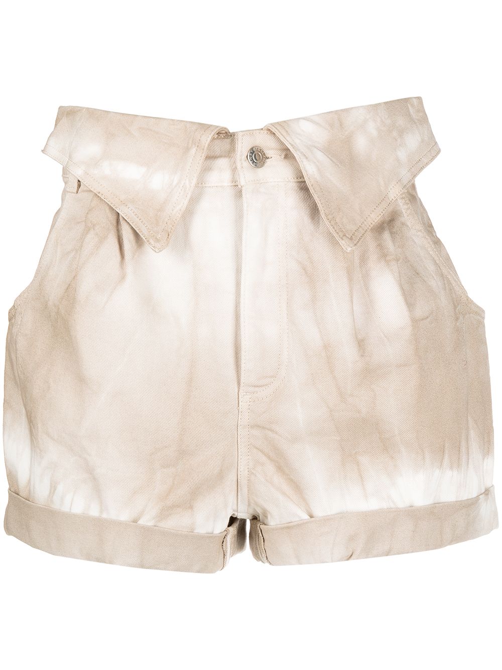 Stella McCartney Jeans-Shorts mit Batikmuster - Nude von Stella McCartney