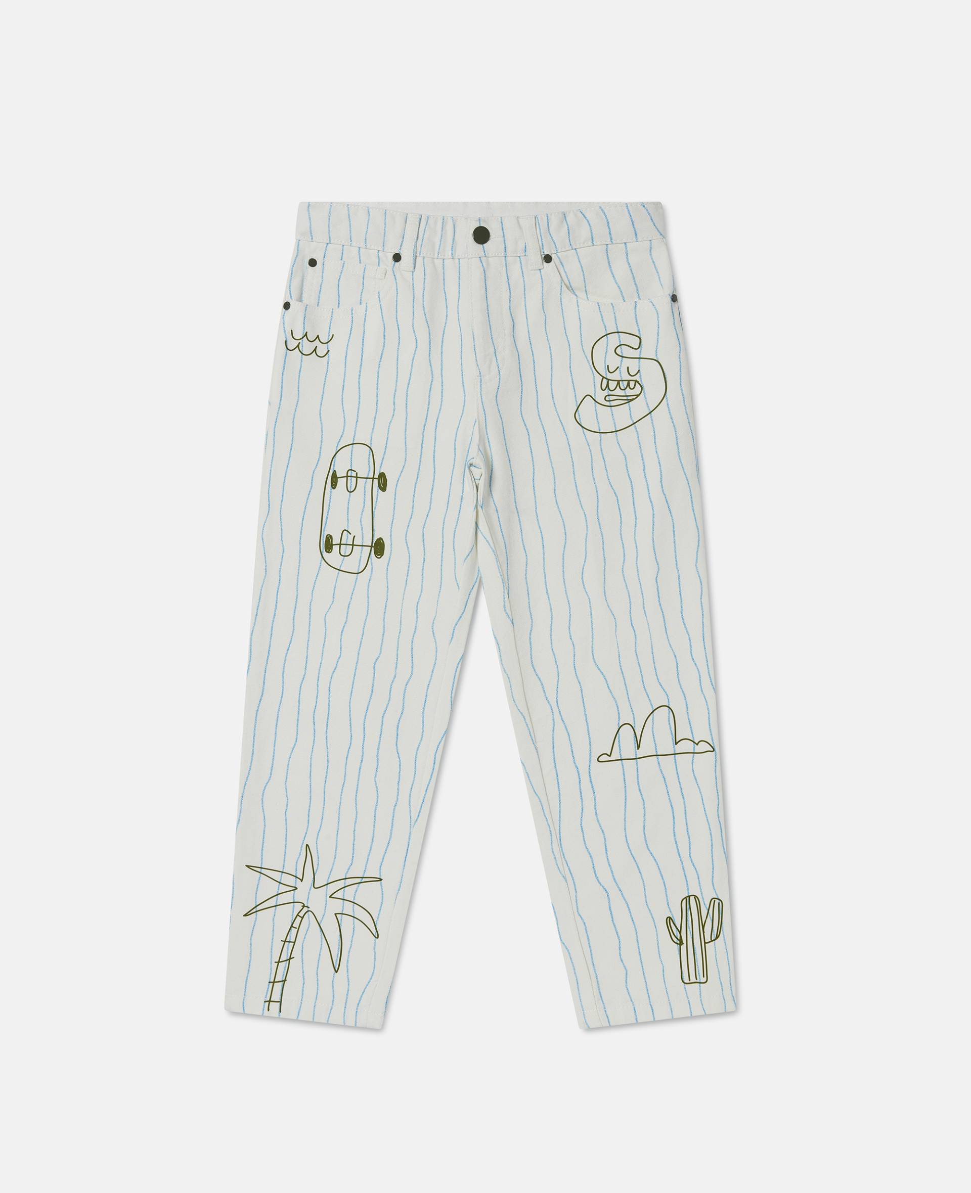 Stella McCartney - Jeans mit Skateboard-Print, Creme, Größe: 4 Stella McCartney - Jeans mit Skateboard-Print, Creme, Größe: 4 von Stella McCartney