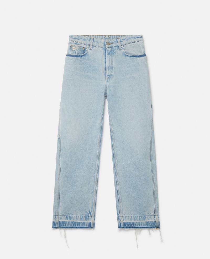 Stella McCartney - Jeanshose mit mittelhohem Bund und weitem Hosenbein, Frau, Blau, Größe: 26 von Stella McCartney