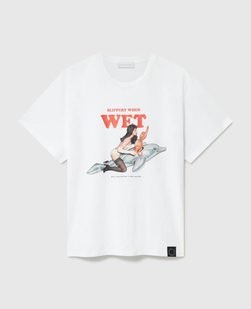 Stella McCartney - Jeff Koons Slippery When Wet T-Shirt, Frau, Reines Weiß, Größe: M von Stella McCartney