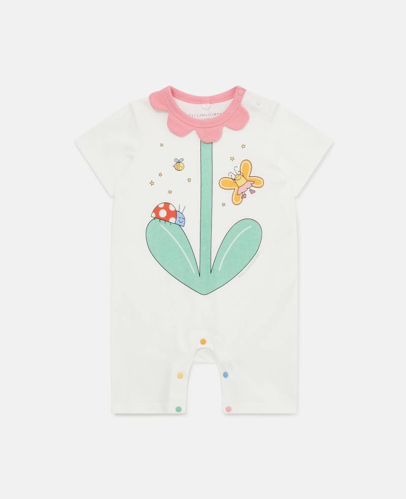 Stella McCartney - Jumpsuit mit Blumen-Grafik, Frau, Elfenbein, Größe: 9m von Stella McCartney