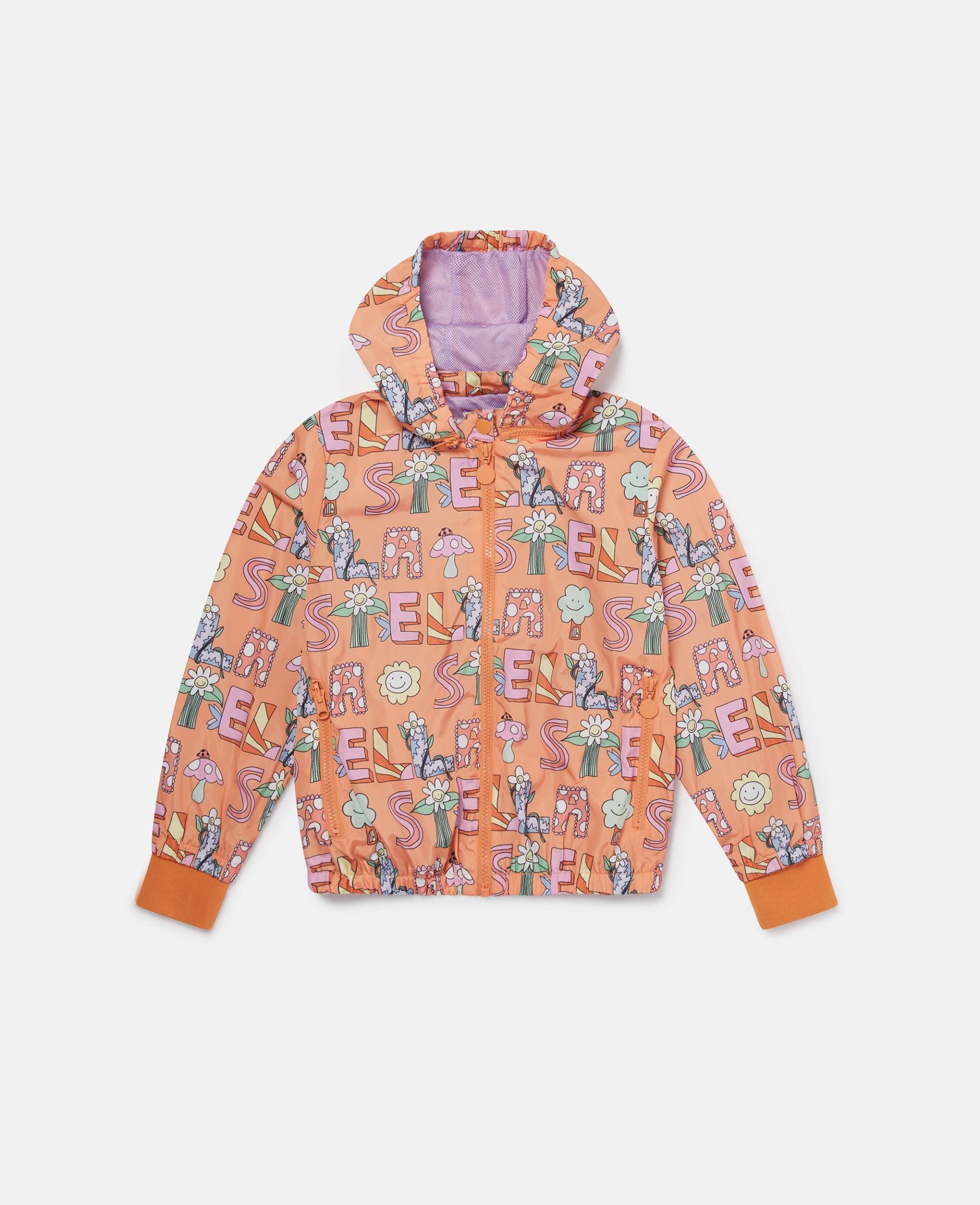 Stella McCartney - Regenmantel mit Kapuze und Stella Woodland-Schriftzug, Orange, Größe: 4 Stella McCartney - Regenmantel mit Kapuze und Stella Woodland-Schriftzug, Orange, Größe: 4 von Stella McCartney