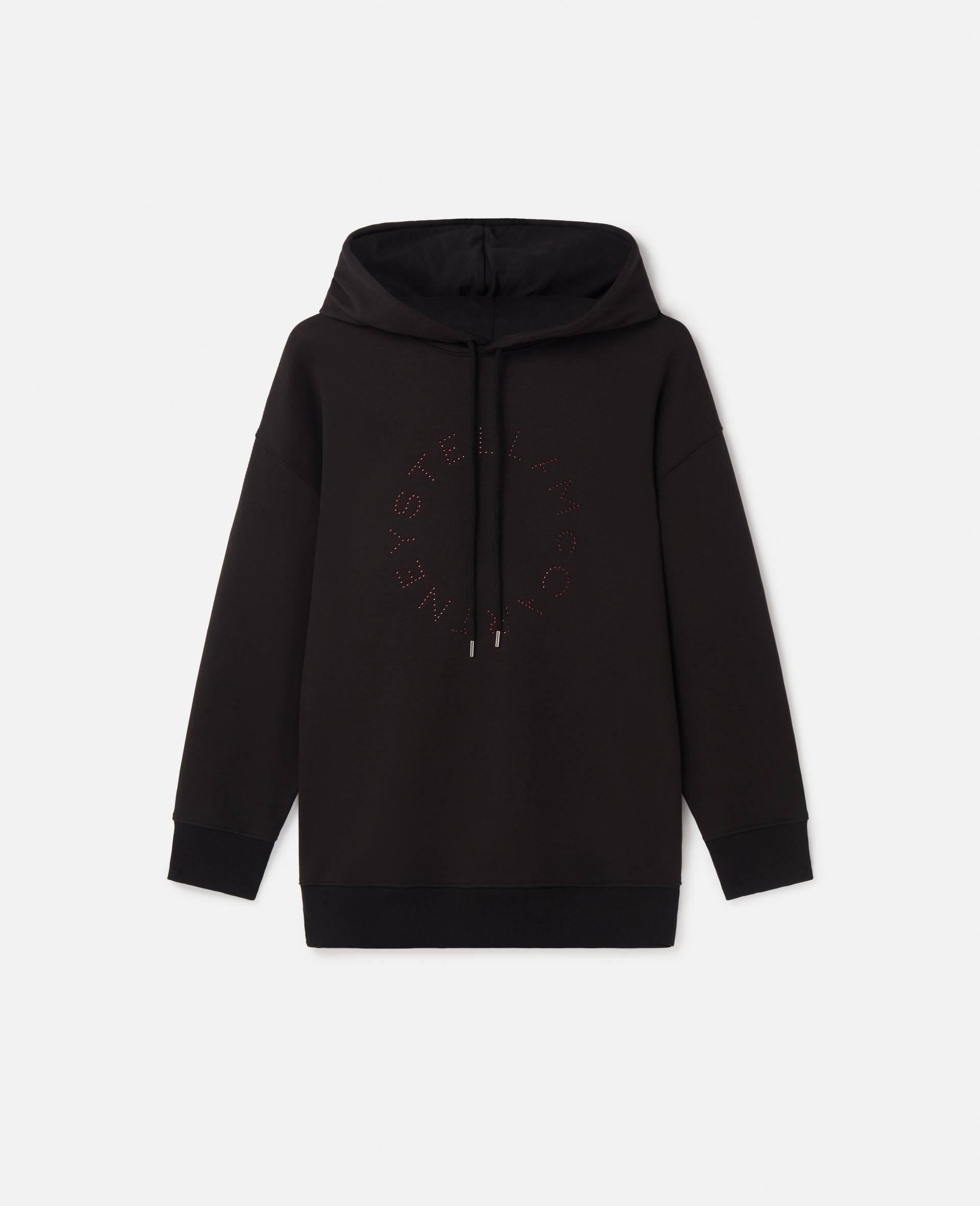 Stella McCartney - Kapuzenpullover mit Diamant Logo, Frau, Schwarz, Größe: XS von Stella McCartney