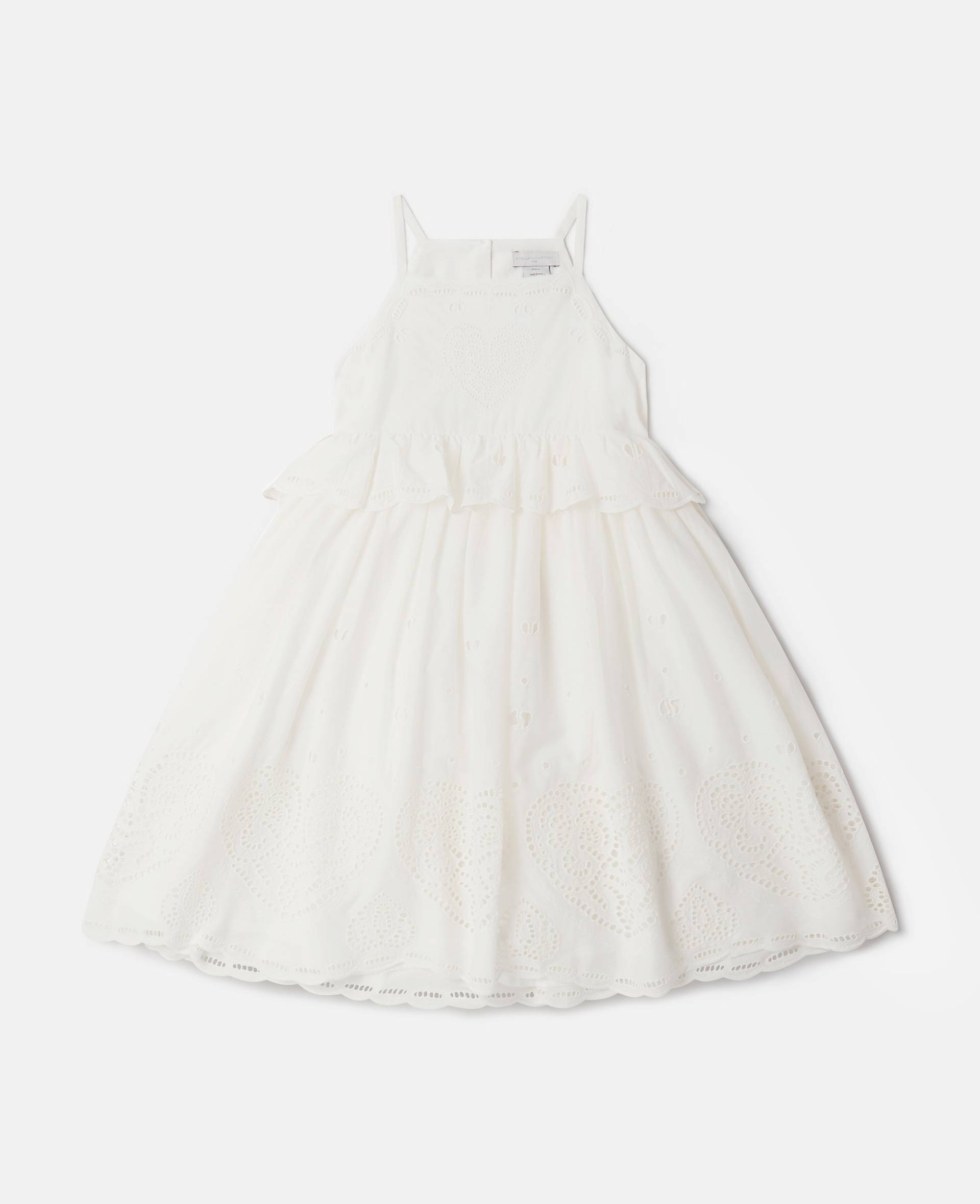 Stella McCartney - Kleid aus Baumwolle mit Lochstickerei, Weiß, Größe: 5 von Stella McCartney