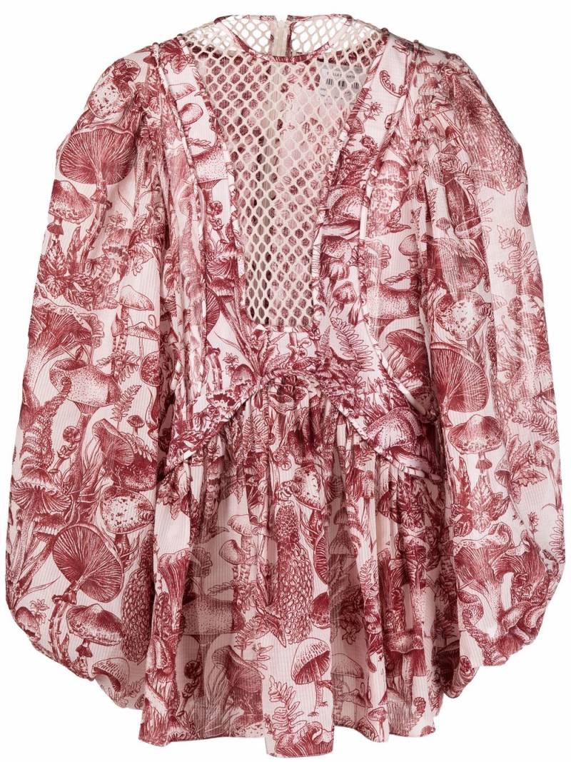 Stella McCartney Kleid mit Zeichnungs-Print - Nude von Stella McCartney