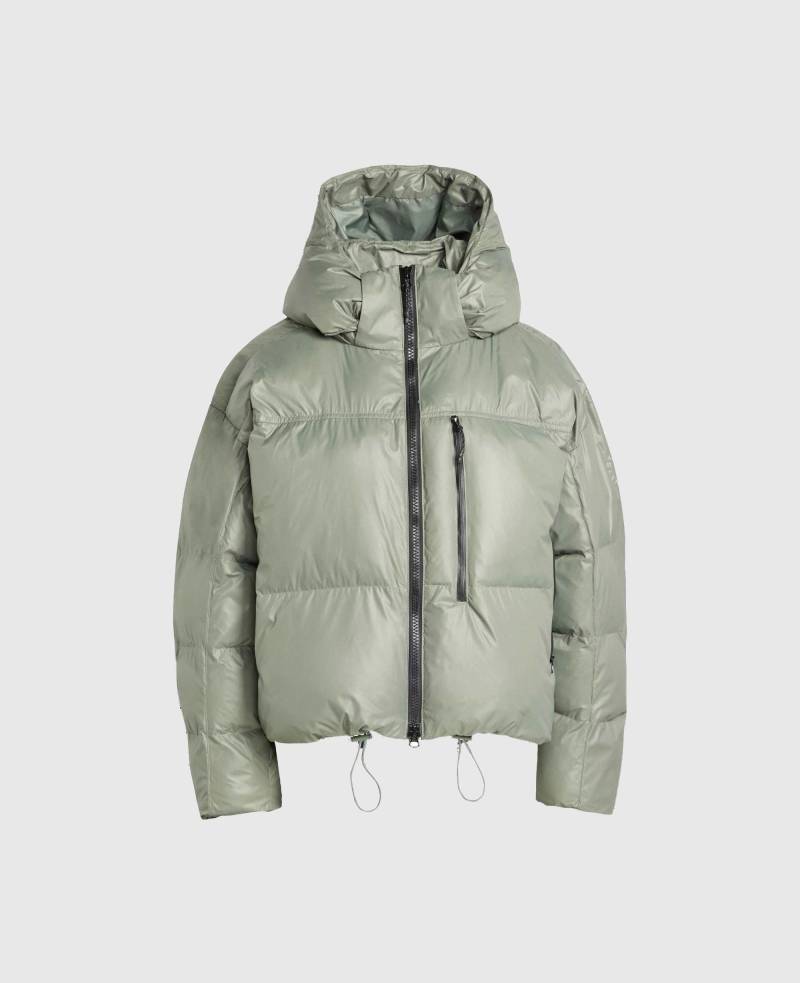 Stella McCartney - Kurze gepolsterte TrueNature Kapuzenjacke, Frau, Grün, Größe: XS Stella McCartney - Kurze gepolsterte TrueNature Kapuzenjacke, Frau, Grün, Größe: XS von Stella McCartney