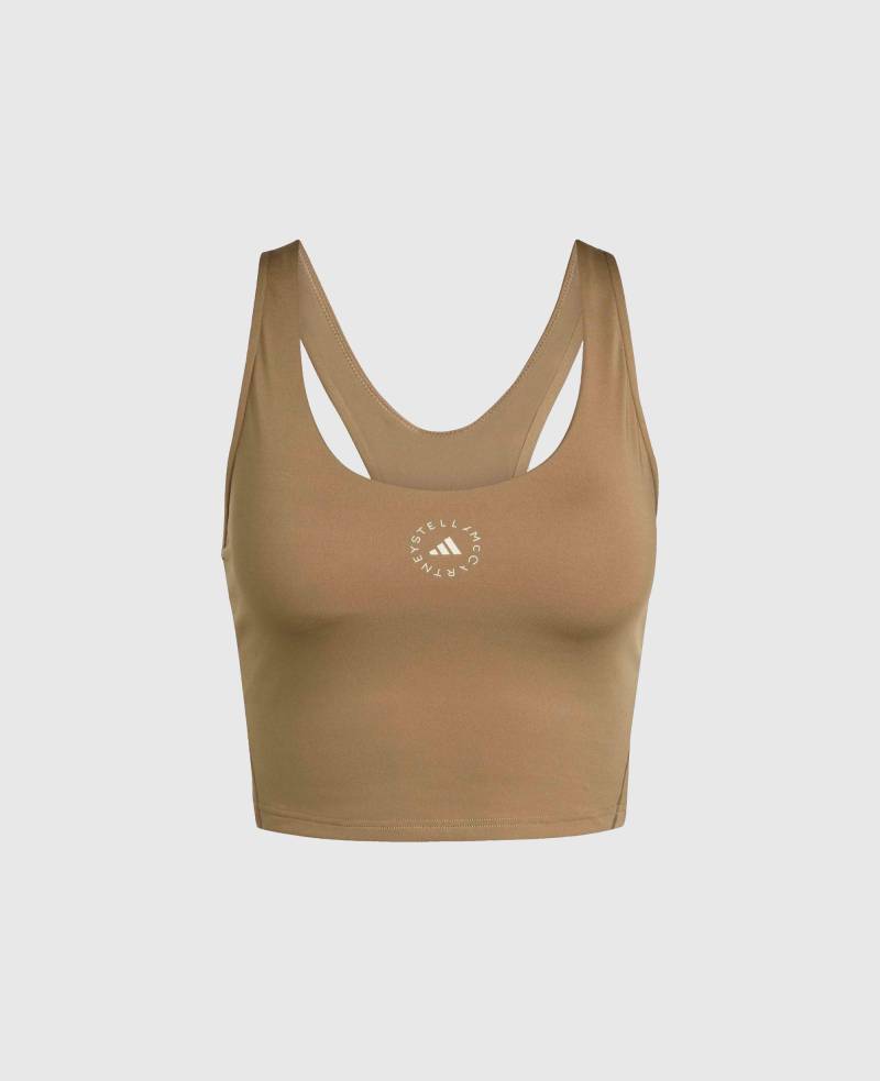 Stella McCartney - Kurzes TrueStrength Yoga-Tanktop, Frau, Braun, Größe: S von Stella McCartney