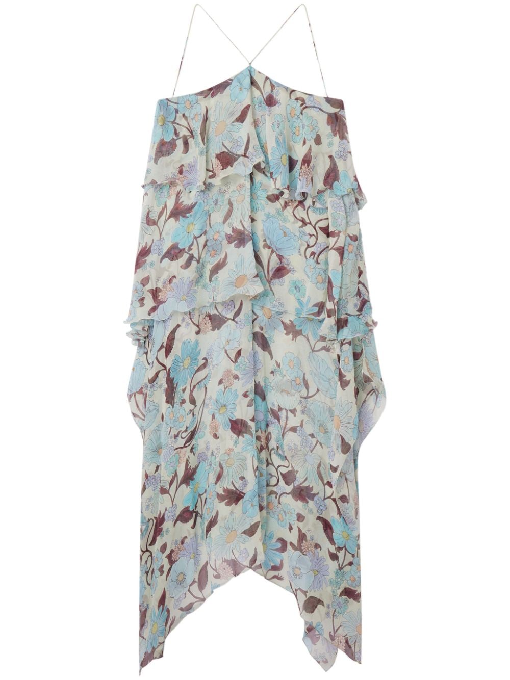 Stella McCartney Kleid aus Seidenchiffon mit Lady Garden-Print - Grün von Stella McCartney