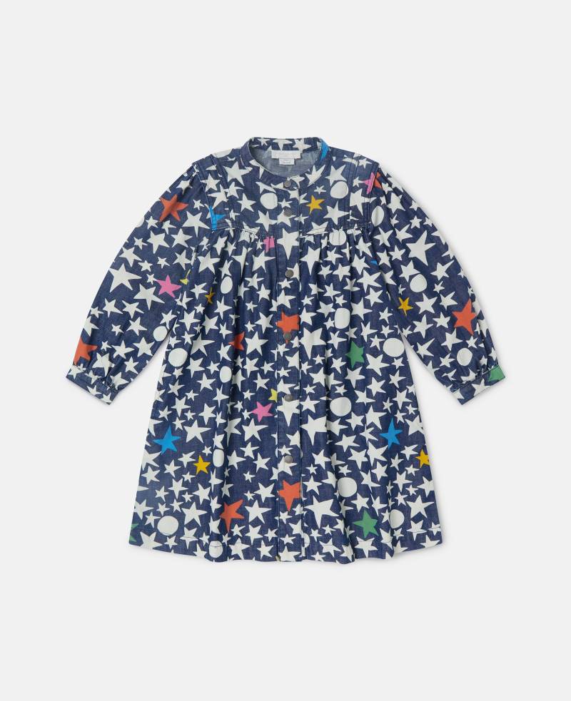 Stella McCartney - Langärmeliges Kleid mit Sternen-Print, Mehrfarbig/Blau, Größe: 5 von Stella McCartney