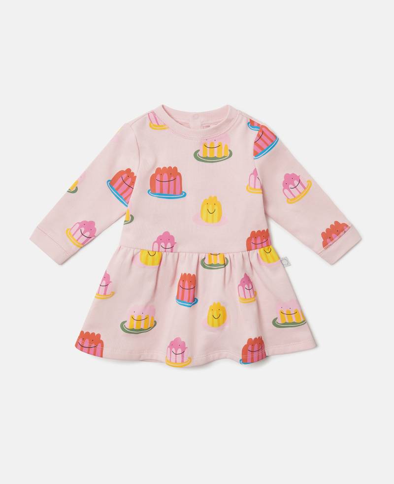 Stella McCartney - Langärmeliges Kleid mit Wackelpudding-Print, Rosa, Größe: 6m von Stella McCartney