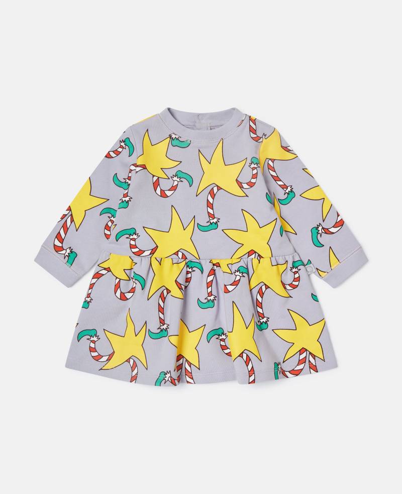 Stella McCartney - Langärmeliges Kleid mit Zuckerstangen-Print, Flieder/Mehrfarbig, Größe: 24m von Stella McCartney