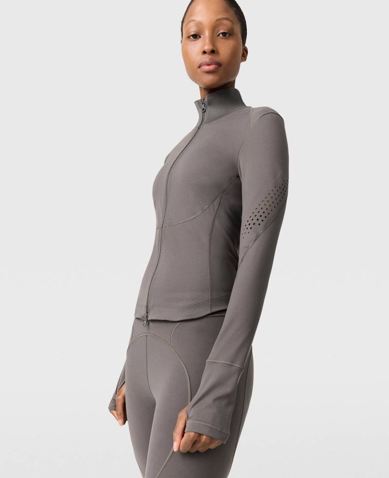 Stella McCartney - Langärmeliges TruePurpose Trainings-Midlayer, Frau, Braun, Größe: L von Stella McCartney