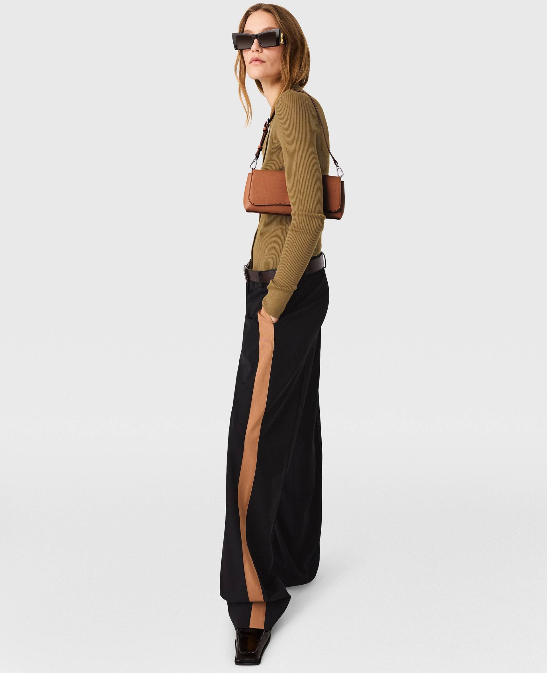 Stella McCartney - Leichter Strickcardigan mit Rundhalsausschnitt, Frau, Camel, Größe: S von Stella McCartney