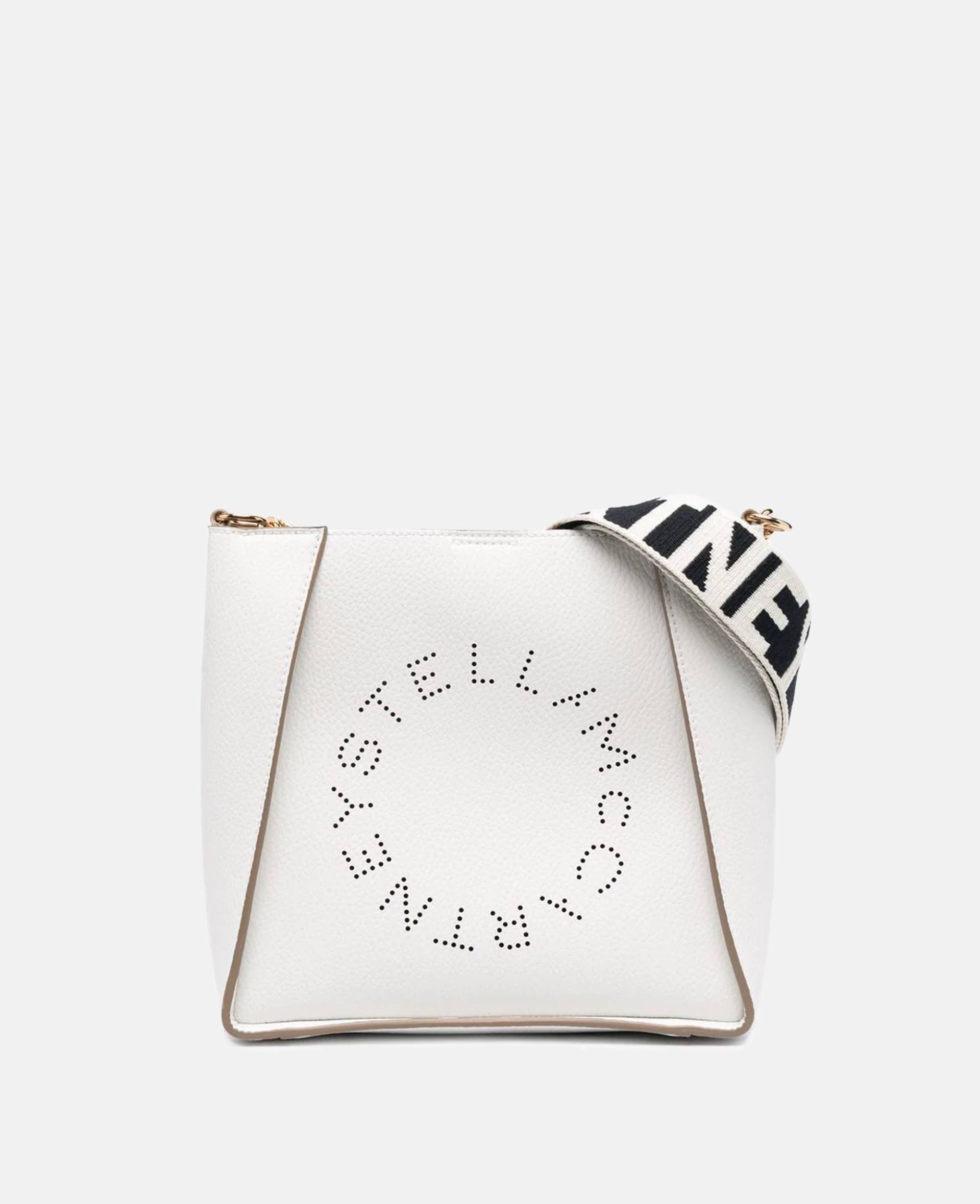 Stella McCartney - Logo Grainy Alter Mat Umhängetasche, Frau, Reines Weiß von Stella McCartney