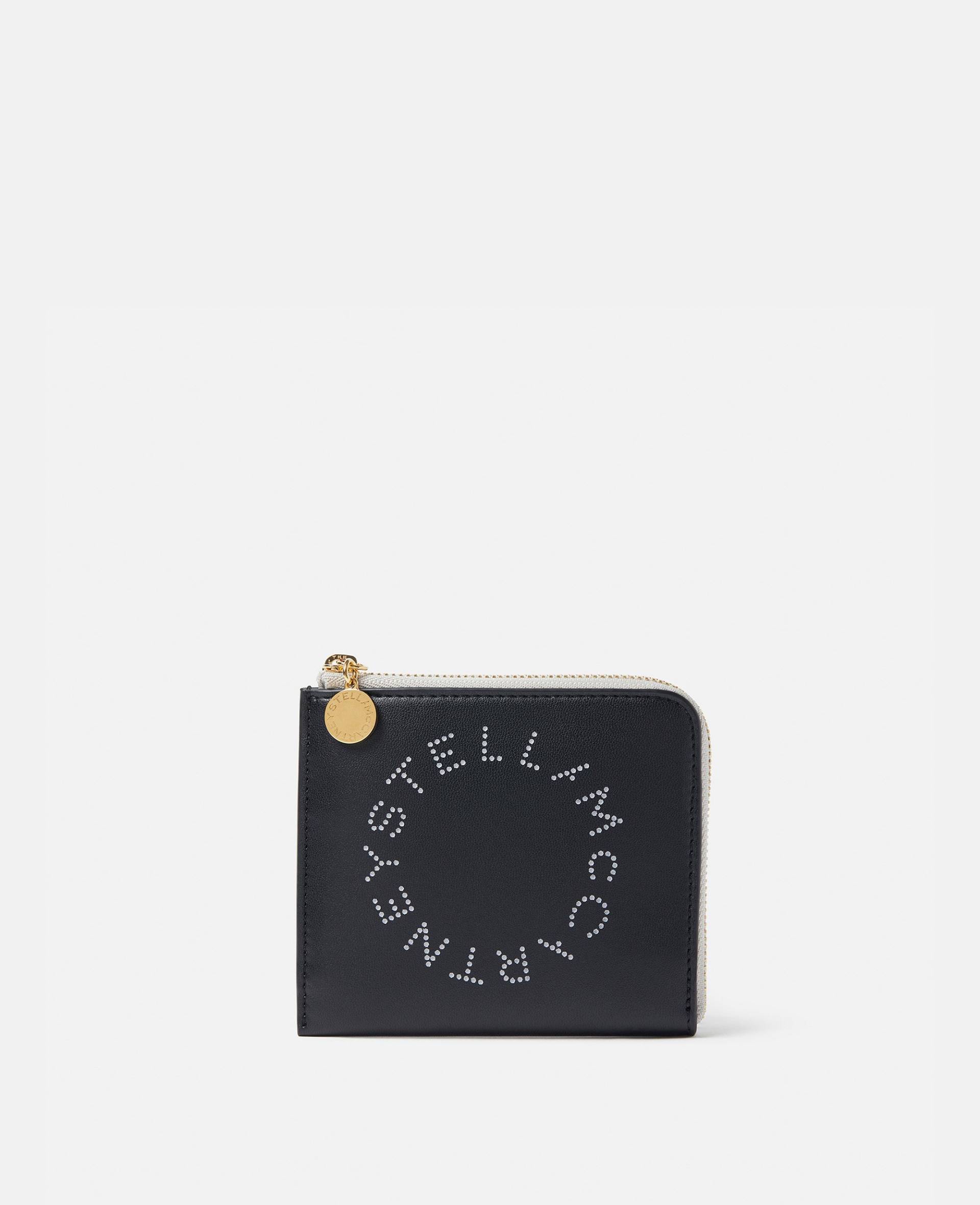 Stella McCartney - Logo-Kartenetui mit Reißverschluss, Frau, Black von Stella McCartney