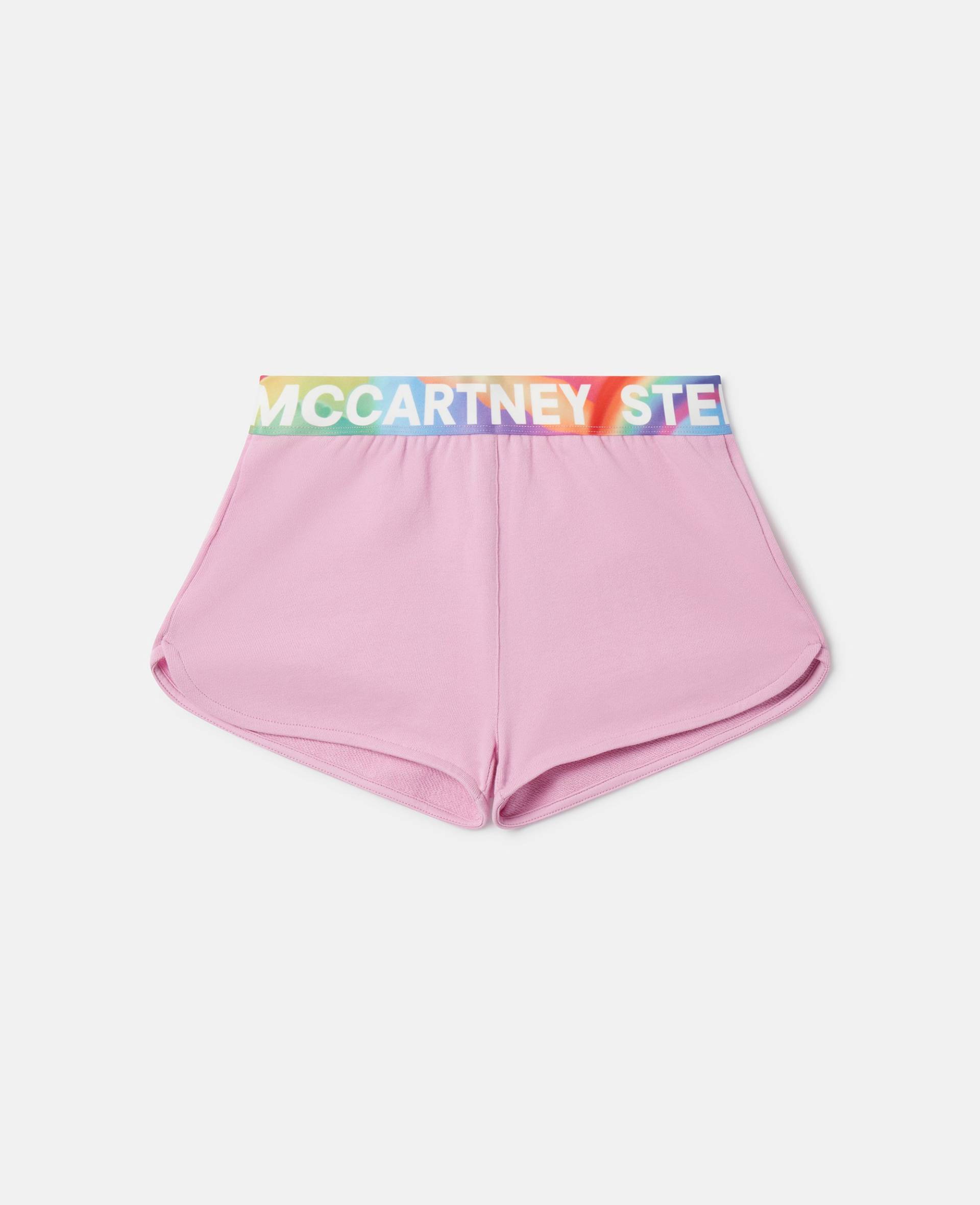 Stella McCartney - Logo Tape Shorts, Frau, Pink, Größe: 10 von Stella McCartney