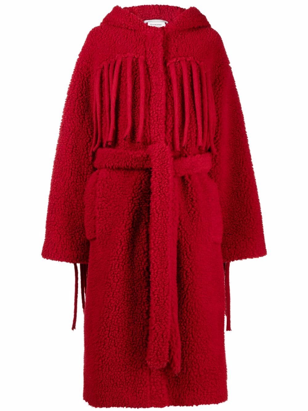 Stella McCartney Mantel mit Fransen - Rot von Stella McCartney