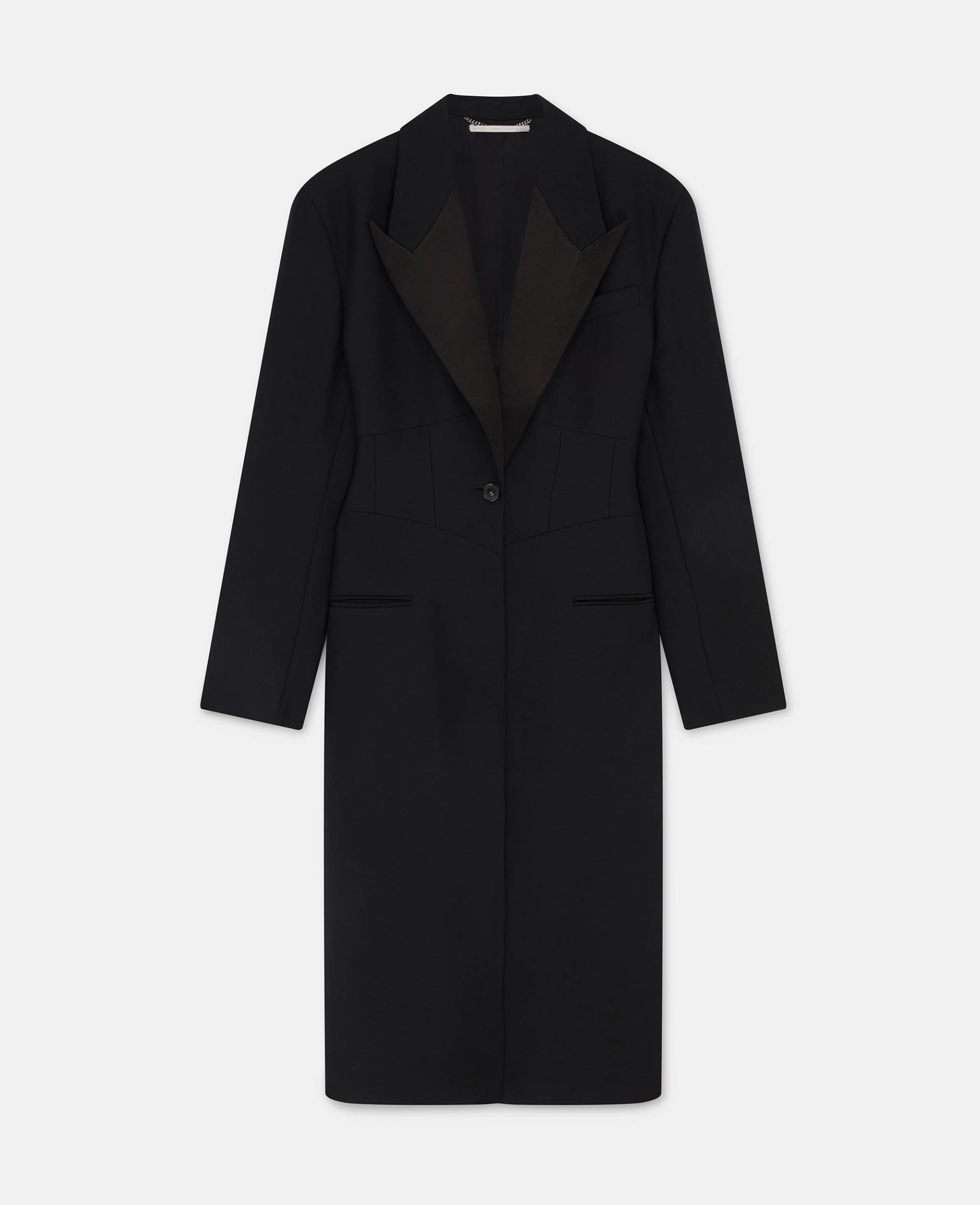 Stella McCartney - Mantel mit Korsett-Taille, Frau, Schwarz, Größe: 36 von Stella McCartney