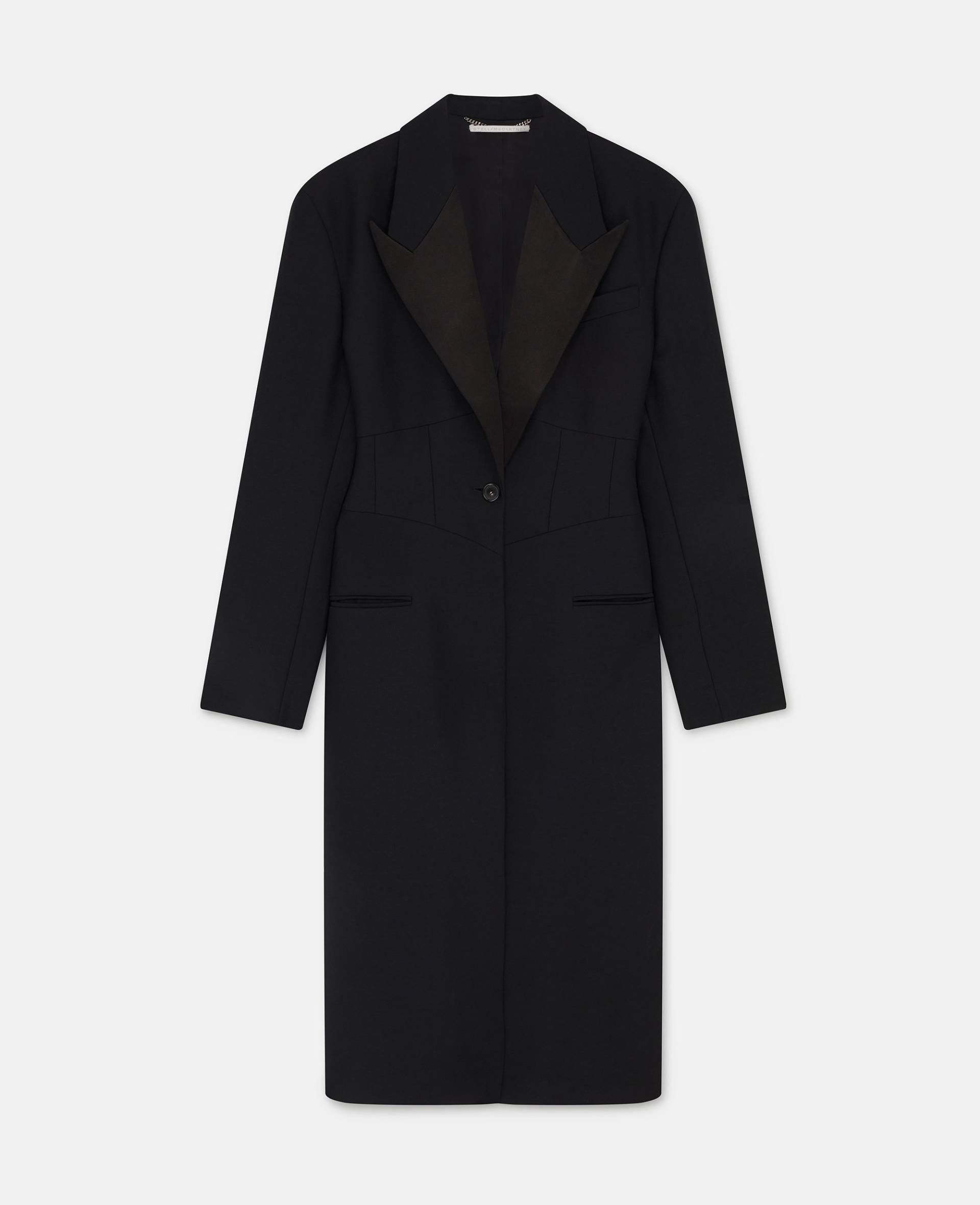 Stella McCartney - Mantel mit Korsett-Taille, Frau, Schwarz, Größe: 38 von Stella McCartney