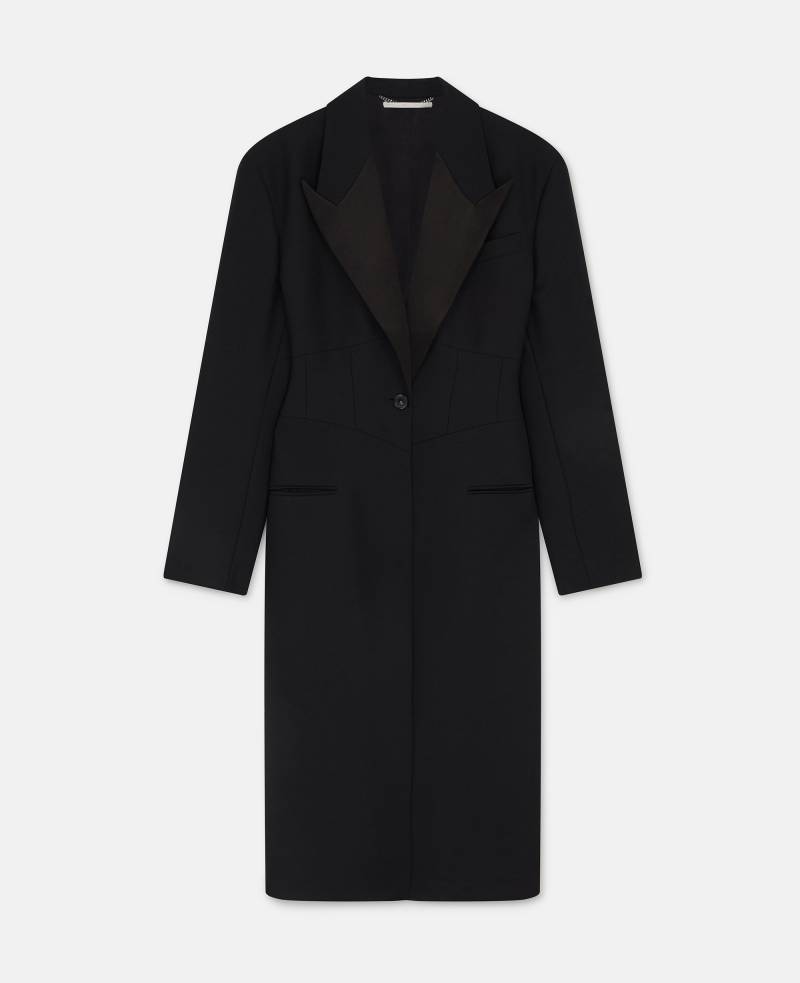 Stella McCartney - Mantel mit Korsett-Taille, Frau, Schwarz, Größe: 40 von Stella McCartney