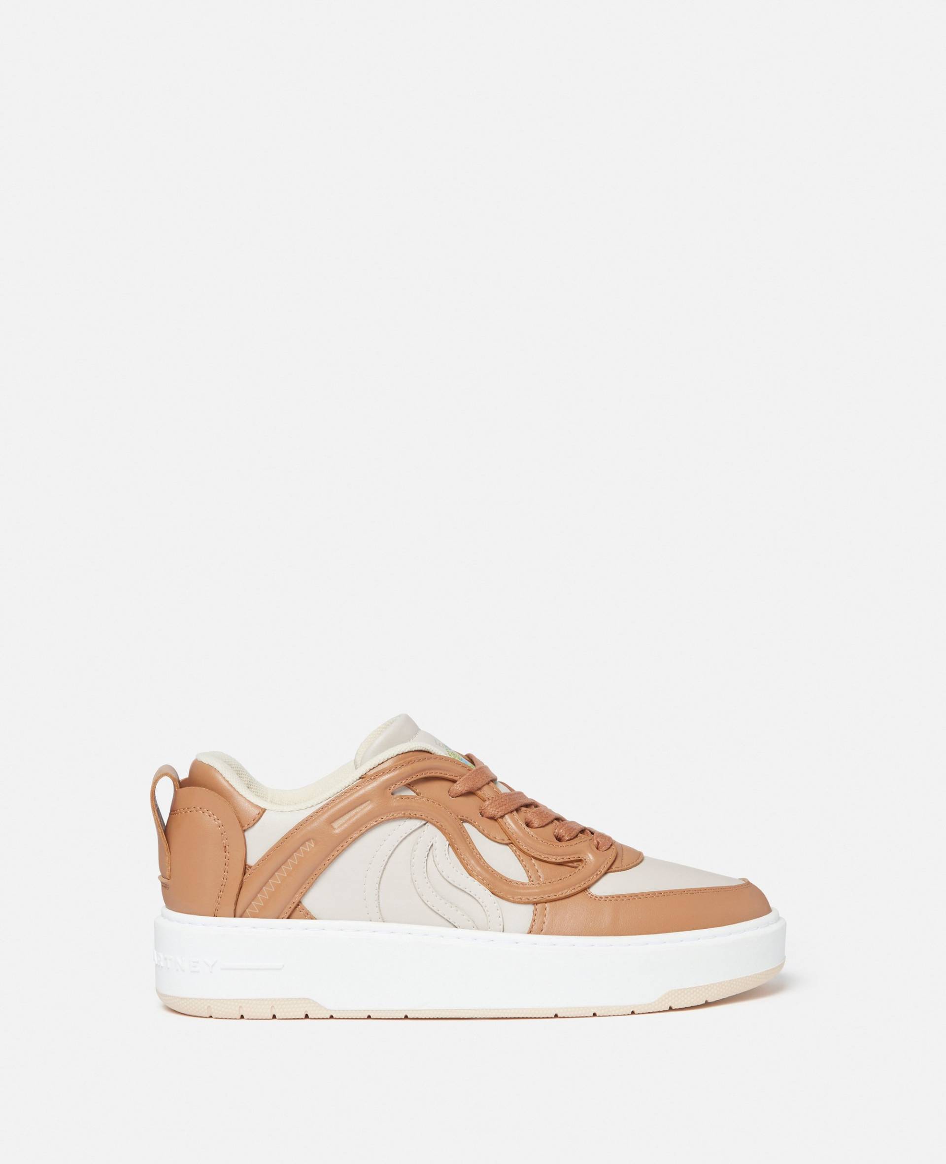 Stella McCartney - Mid Top Sneakers S Wave 2, Frau, Ecru/Brandy, Größe: 36 von Stella McCartney