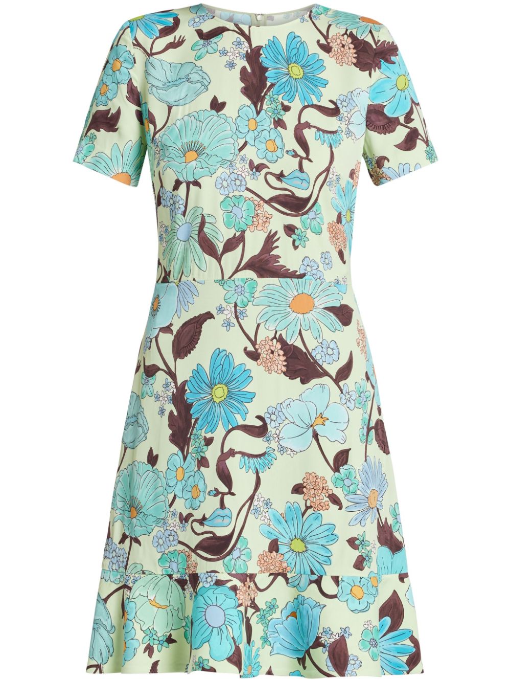 Stella McCartney Minikleid mit Garden-Print - Blau von Stella McCartney