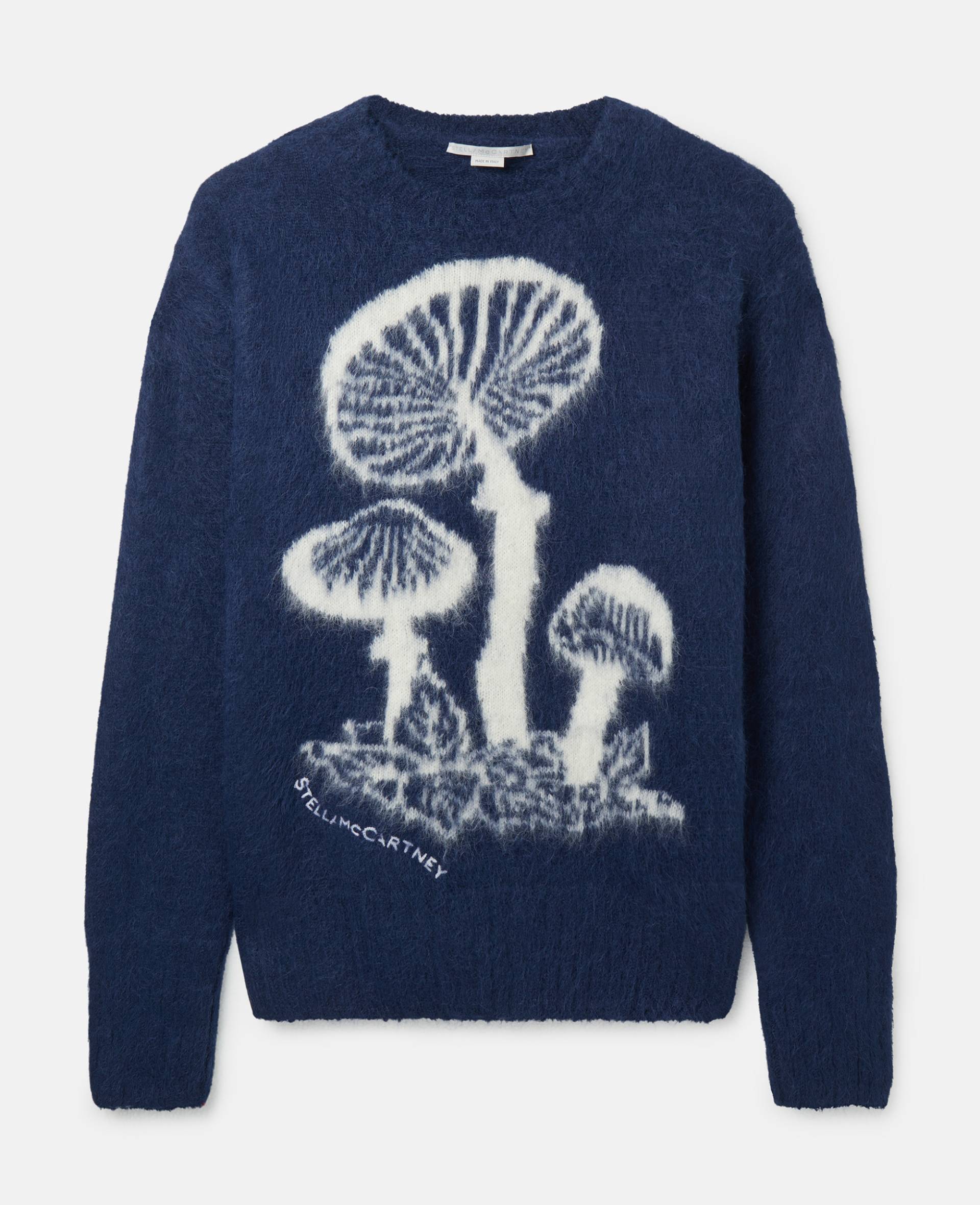 Stella McCartney - Mushroom Knit Jumper, Frau, Marineblau Bunt, Größe: L von Stella McCartney