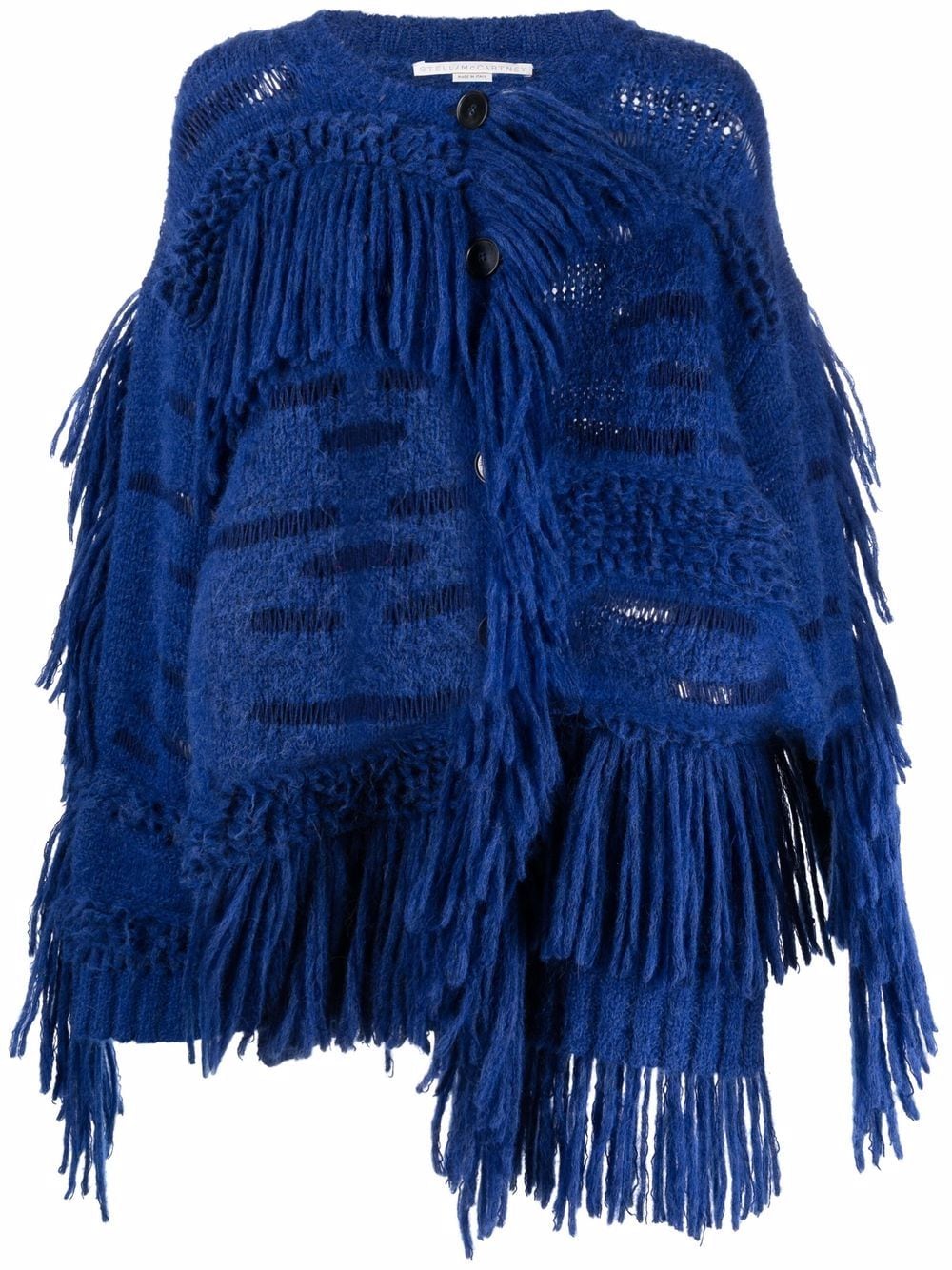 Stella McCartney Oversized-Pullover mit Fransen - Blau von Stella McCartney