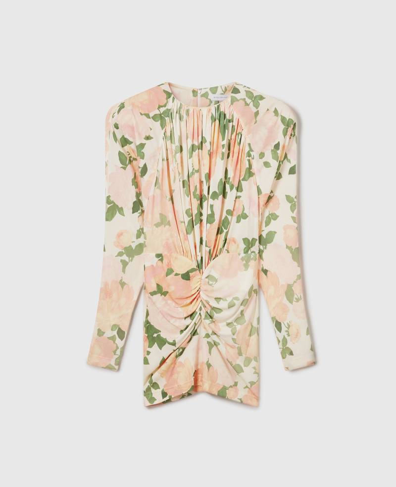 Stella McCartney - Peony Print Long-Sleeve Mini Dress, Frau, Pink, Größe: 40 von Stella McCartney