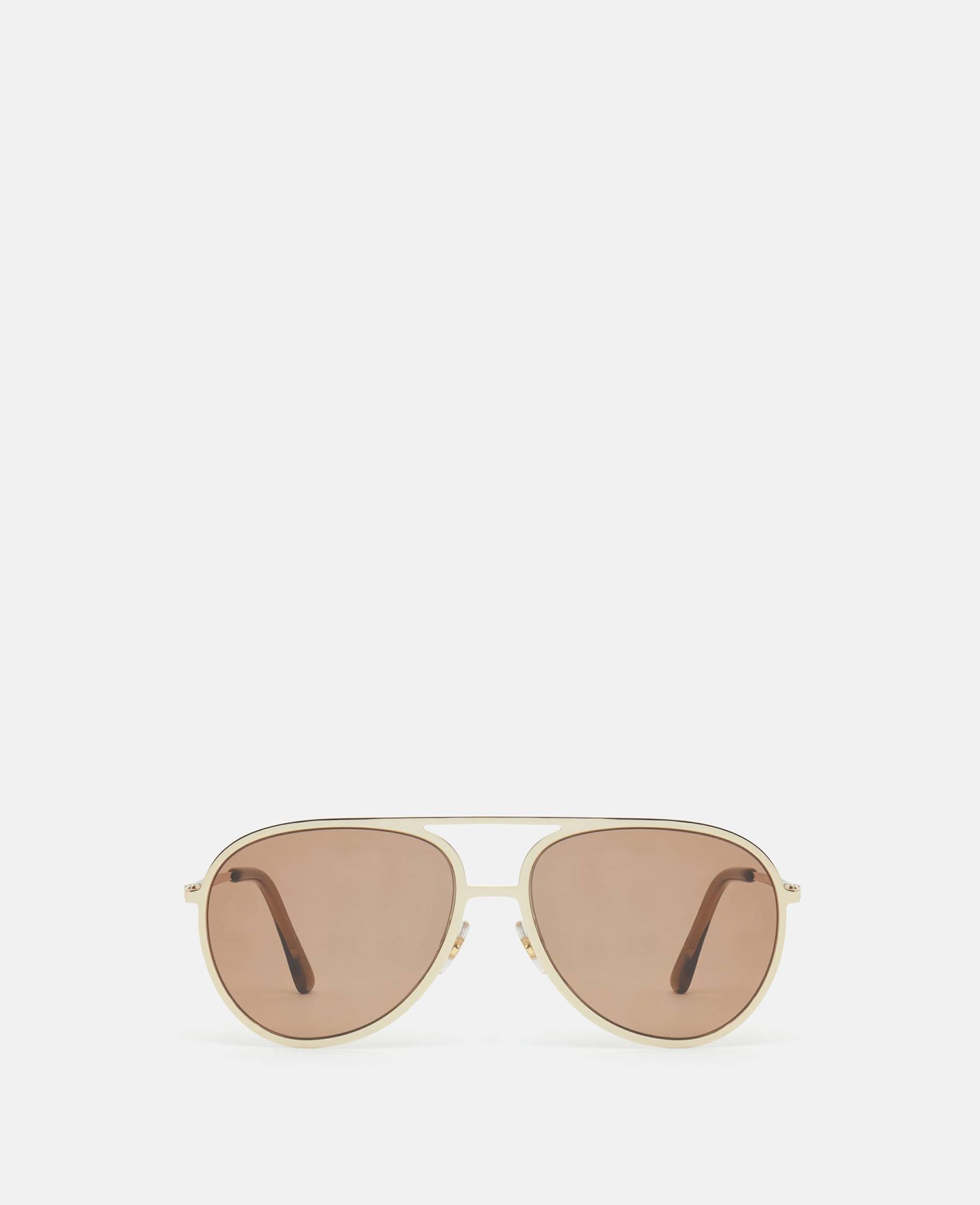 Stella McCartney - Pilotensonnenbrille aus Metall, Frau, Glänzendes Hellgold von Stella McCartney