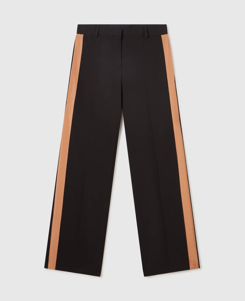 Stella McCartney - Plissierte Hose mit weitem Bein, Frau, Schwarz, Größe: 40 von Stella McCartney