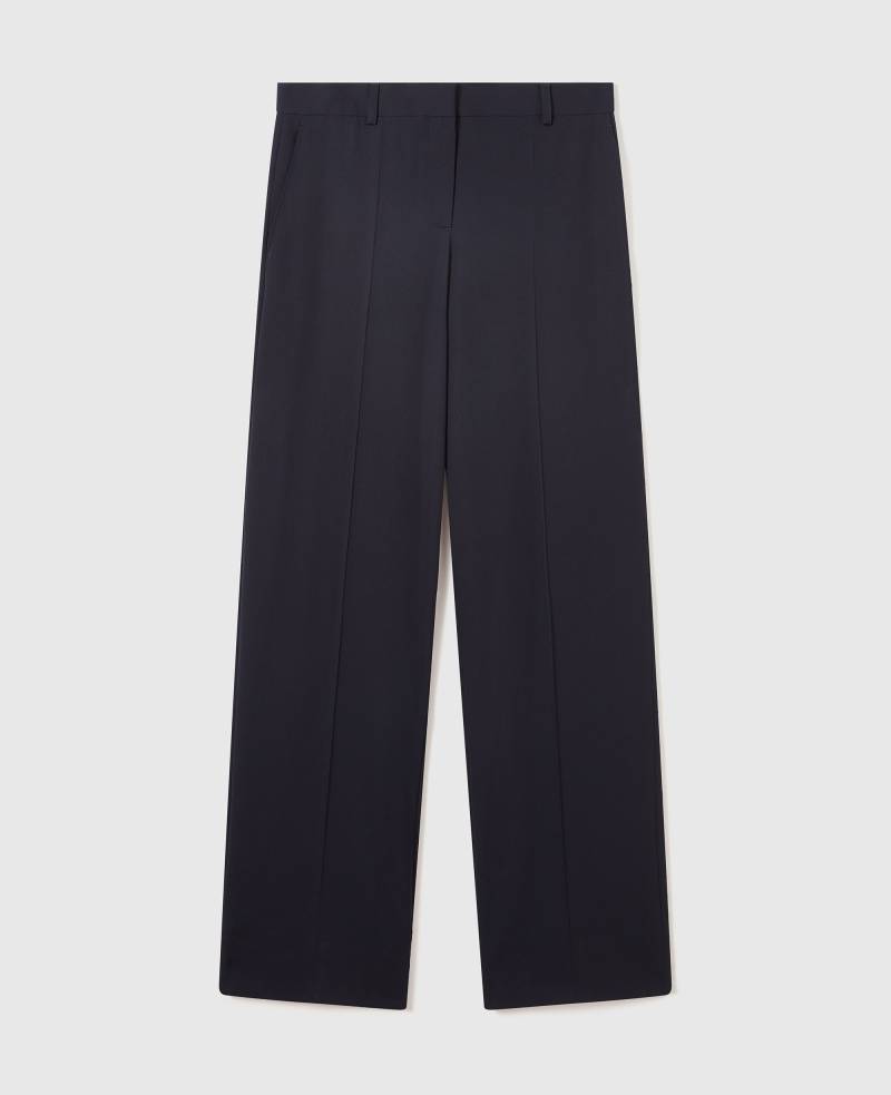 Stella McCartney - Plissierte Hose mit weitem Bein, Frau, Tintenschwarz, Größe: 36 von Stella McCartney