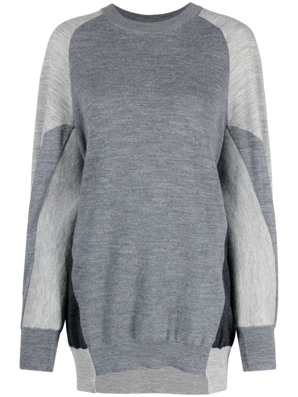 Stella McCartney Pullover in Colour-Block-Optik - Grau von Stella McCartney