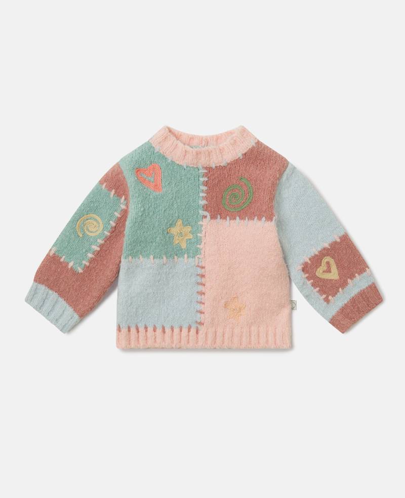 Stella McCartney - Pullover mit Rundhalsausschnitt und grahischer Stickerei, Mehrfarbig, Größe: 9m von Stella McCartney