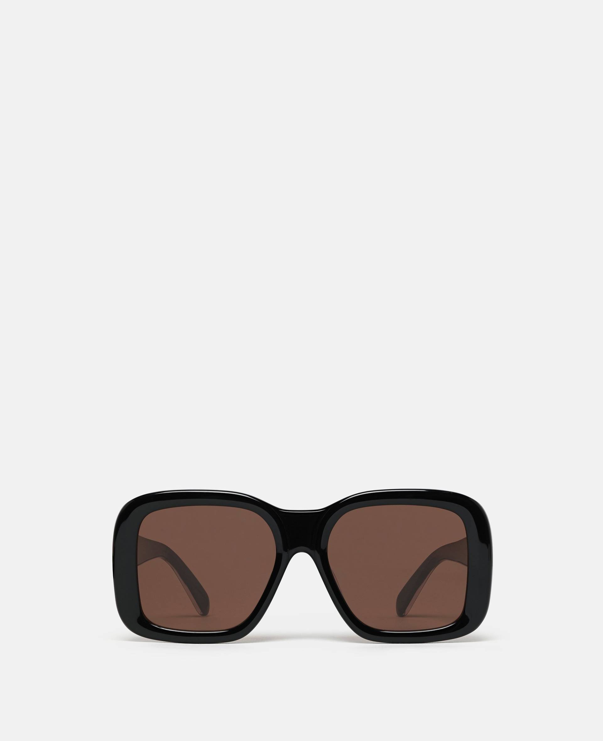 Stella McCartney - Quadratische Oversize-Sonnenbrille, Frau, Glänzend Schwarz von Stella McCartney