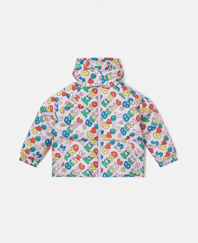 Stella McCartney - Regenmantel mit Earth Friends Text-Print, Violett/Mehrfarbig, Größe: 14 von Stella McCartney