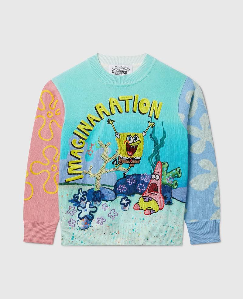 Stella McCartney - Rundhalspullover mit Spongebob-Grafik, Mehrfarbig, Größe: 10 von Stella McCartney